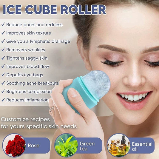 Silicone ice pack with rose-shaped ice mold - Price Value Store