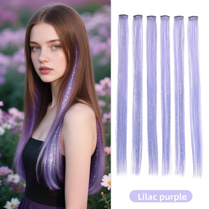 Laser-hung ear-dyed wig pieces