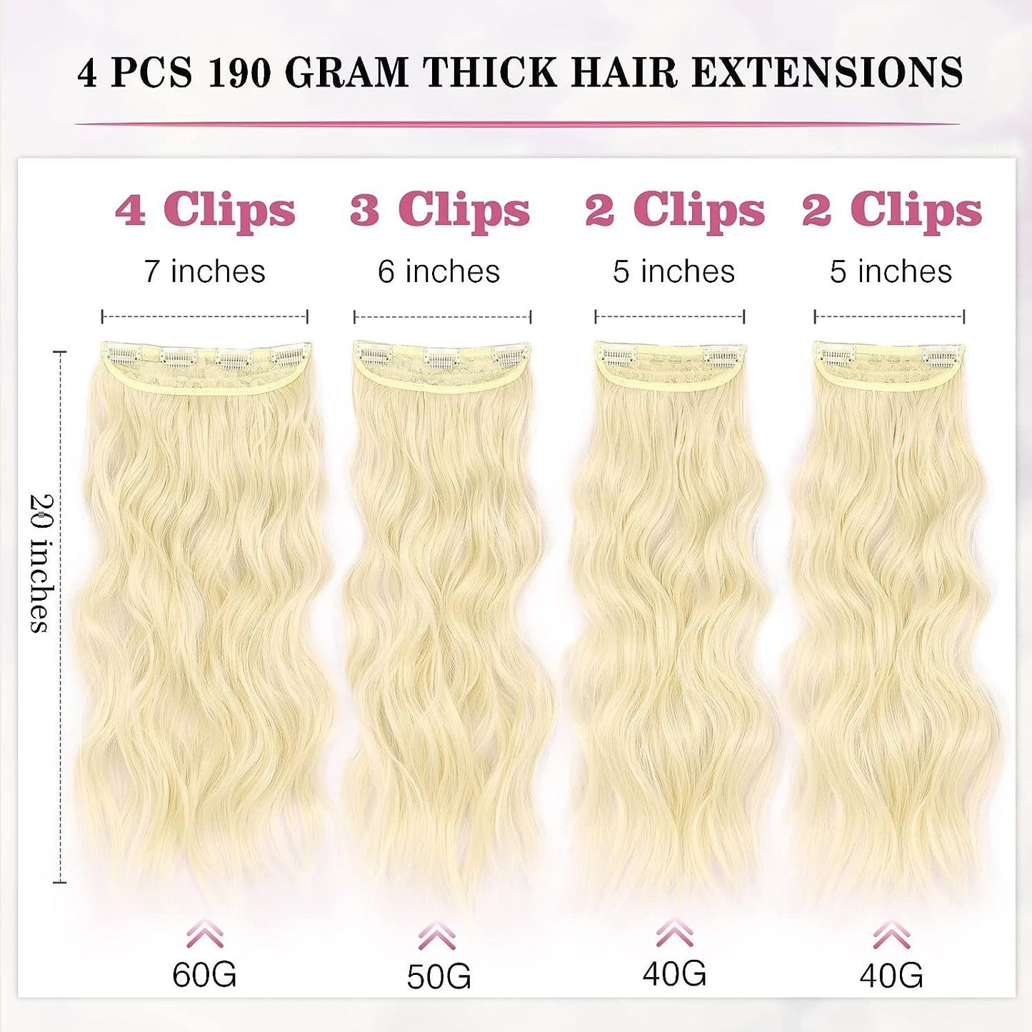 A four-piece wig set