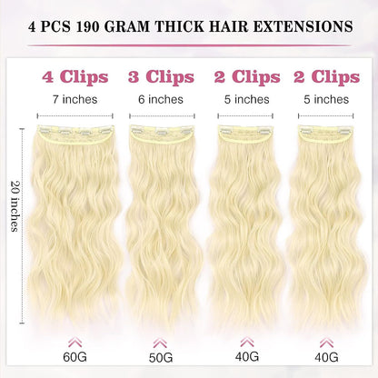 A four-piece wig set