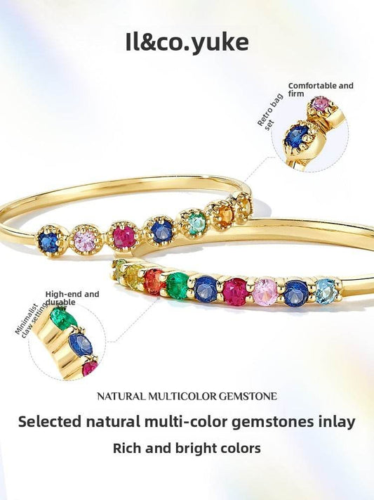 Rainbow gemstone ring - Price Value Store