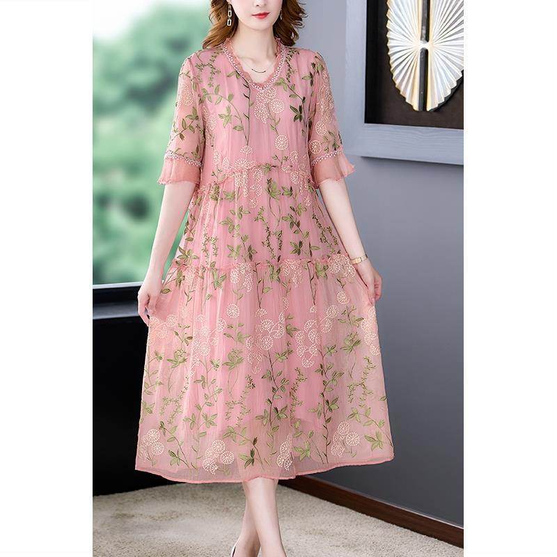Mulberry silk cover-up dress - Price Value Store