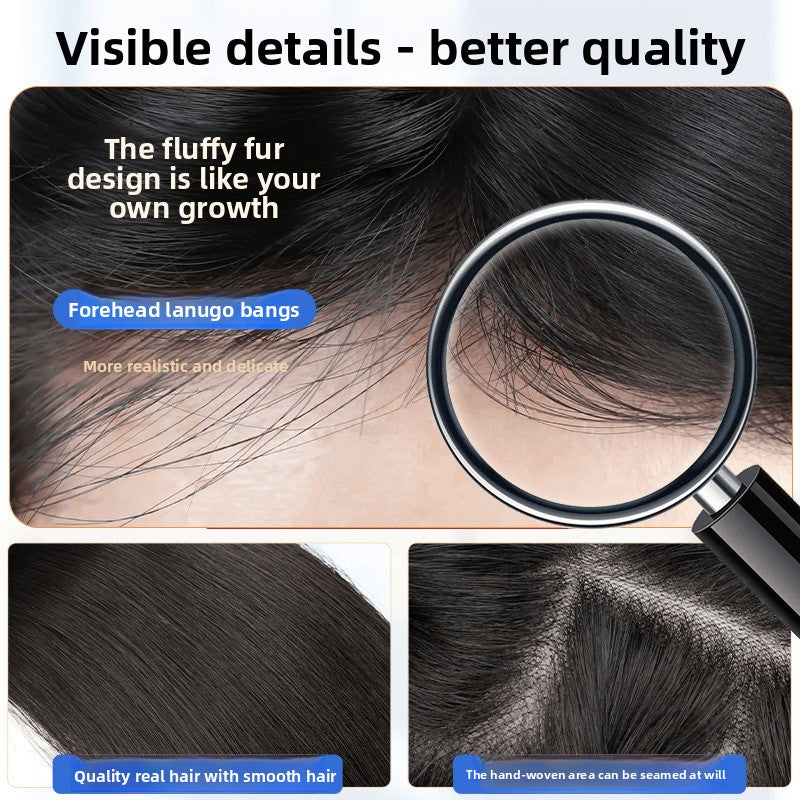 Extended lightweight and breathable bangs wig pieces