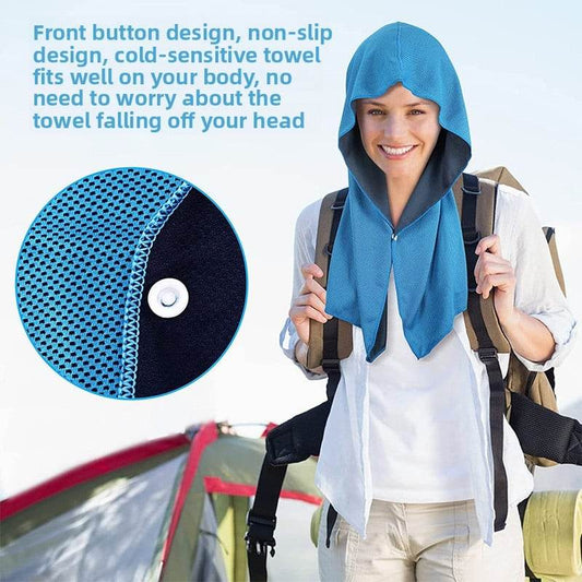Cooling Sun Protection Sports Headwrap Buckle Quick Dry Outdoor Cooling Scarf Hooded Cover - Price Value Store