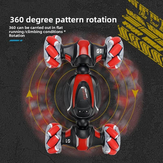 Gesture Induction Deformation Remote Control Car Children's Toy Twisted Four-wheel Drive Climbing Racing Car Boy Charged Electric Off-road Vehicle - Price Value Store