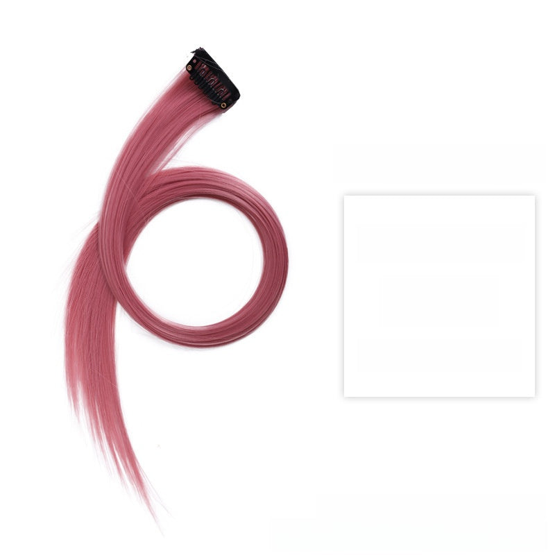 Colorful Hair Extension Piece High Temperature Silk