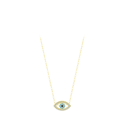 Modian S925 sterling silver micro-inlaid Devil's Eye necklace - Price Value Store