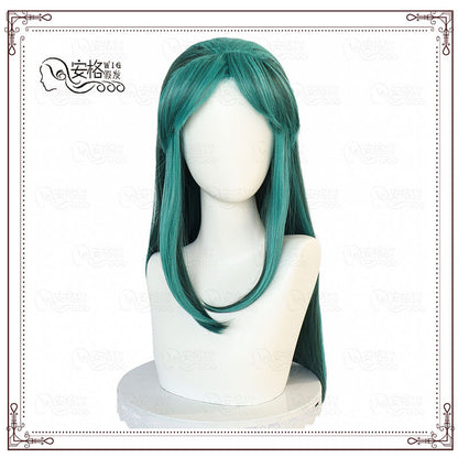 Green Long cosplay Wig