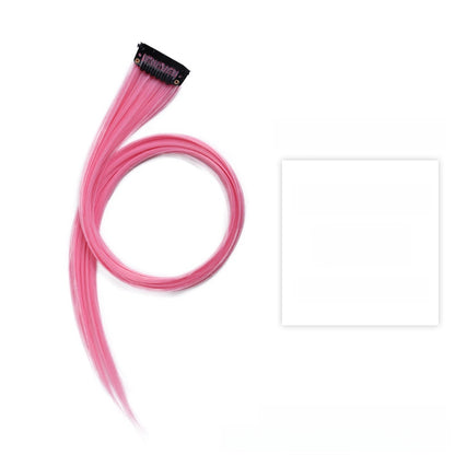 Colorful Hair Extension Piece High Temperature Silk