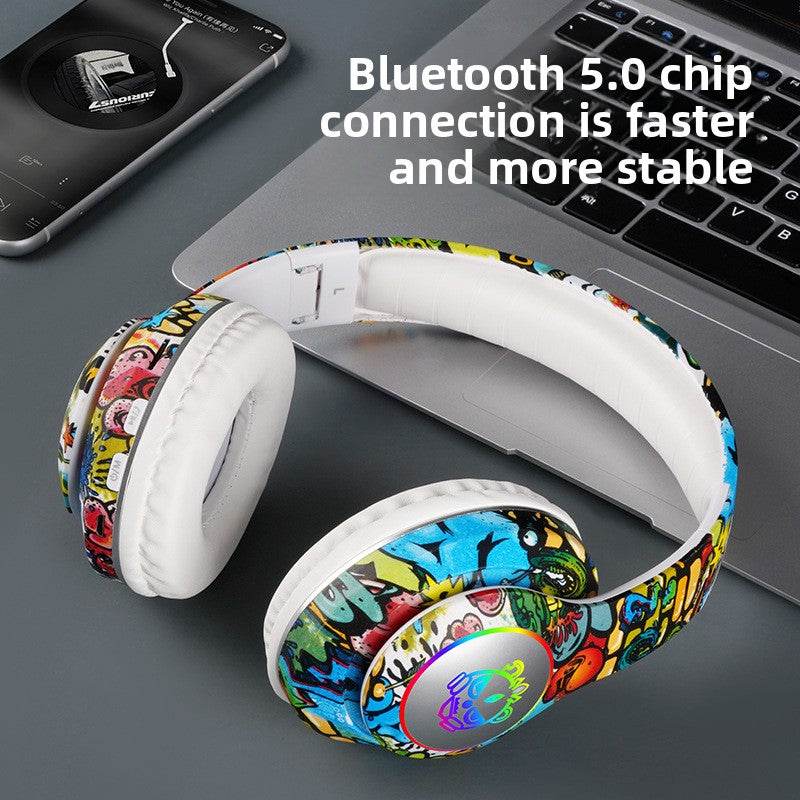 Bluetooth Glowing graffiti headphones - Price Value Store