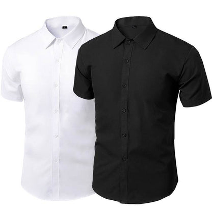 Men's Long/Short Sleeve Slim Fit Non-Ironing Casual Shirt - Price Value Store