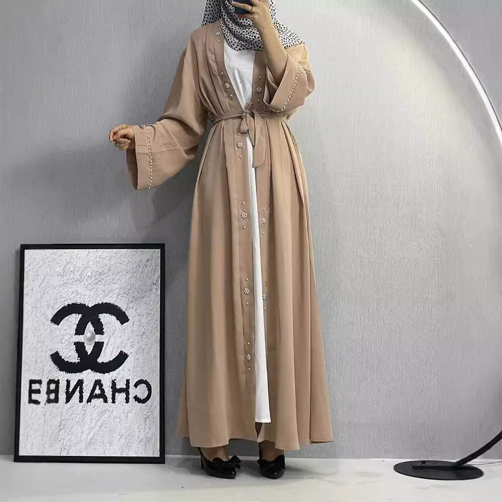 Elegant Beaded Tie Cardigan Robe for Women - Price Value Store