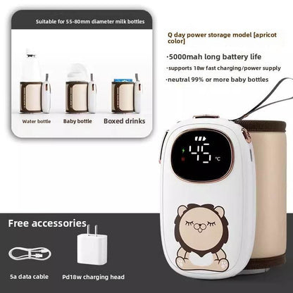 Baby Rechargeable Bottle Thermal Sleeve Soaking Milk Out Portable Warm Milk Warmer Thermostatic Heating Milk Mixing Cup Sleeve - Price Value Store