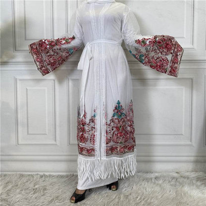 Cardigan with embroidered netting dress - Price Value Store