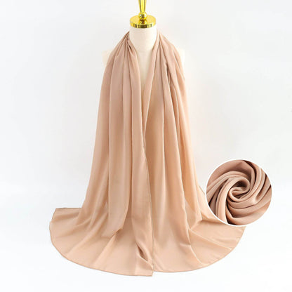 Elegant Pearl Chiffon Scarf for Women - Price Value Store