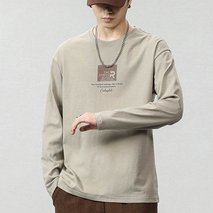 Fashionable printed long-sleeved T-shirt - Price Value Store
