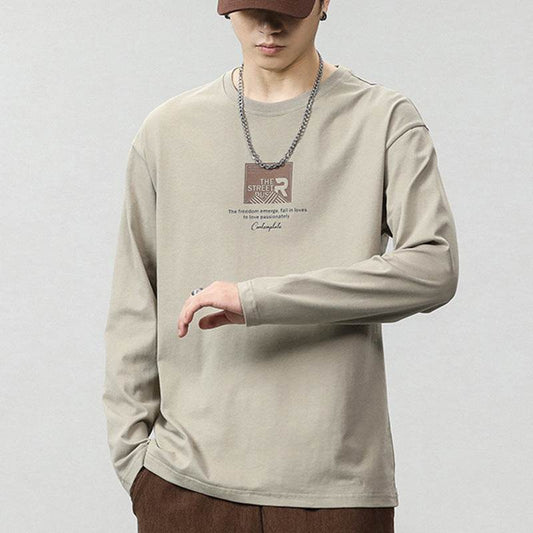 Fashionable printed long-sleeved T-shirt - Price Value Store