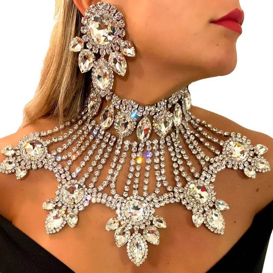 Rhinestone necklace set - Price Value Store