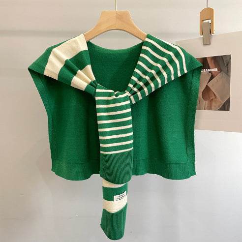 Striped shawl outerwear - Price Value Store