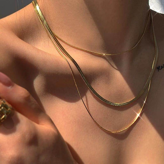 Clavicle Necklace Titanium Steel Color Preserving - Price Value Store