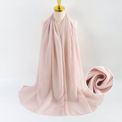 Elegant Pearl Chiffon Scarf for Women - Price Value Store