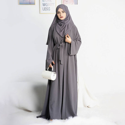Long robe cardigan dress with two-piece inner layer - Price Value Store