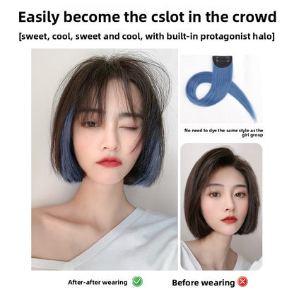 Wig pieces are dyed and dyed in various lengths
