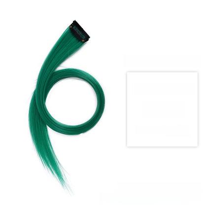 Colorful Hair Extension Piece High Temperature Silk