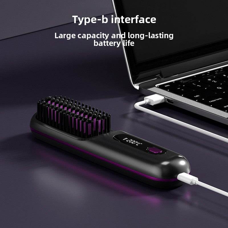LCD display ceramic straight hair comb - Price Value Store