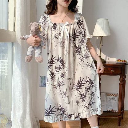 Plus-size ice silk nightgown - Price Value Store