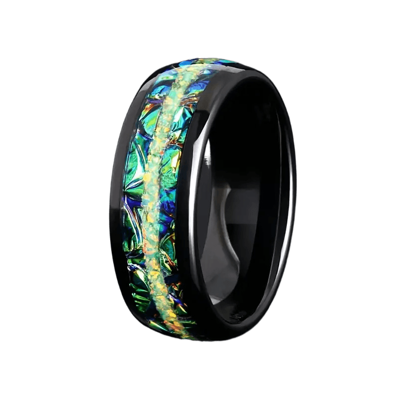 Green Opal Stainless Steel Ring - Price Value Store