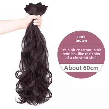 Three-Piece Seamless Fluffy Synthetic Hair Wig