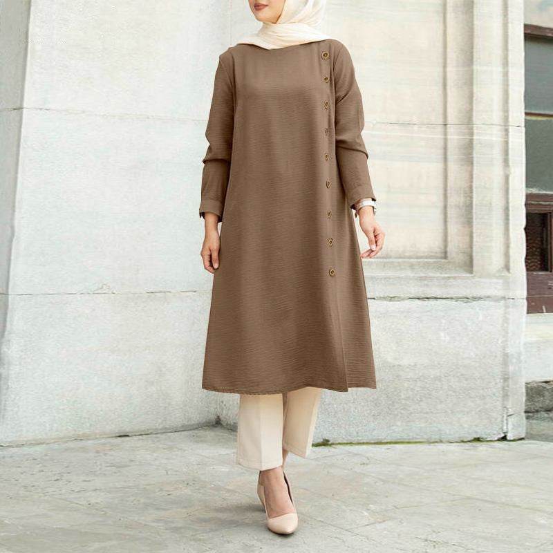 Long-sleeved shirt dress - Price Value Store