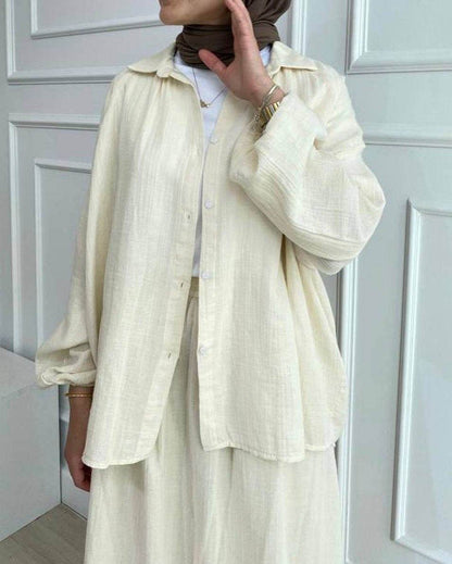Puff sleeve blouse and skirt - Price Value Store