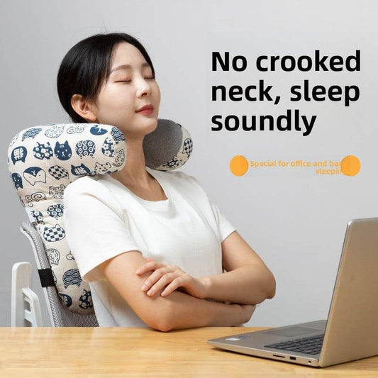 Ergonomic Office Sleeping Pillow for Neck and Back Support, Comfy Nap Headrest Cushion - Price Value Store