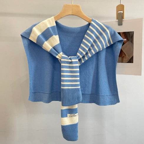 Striped shawl outerwear - Price Value Store