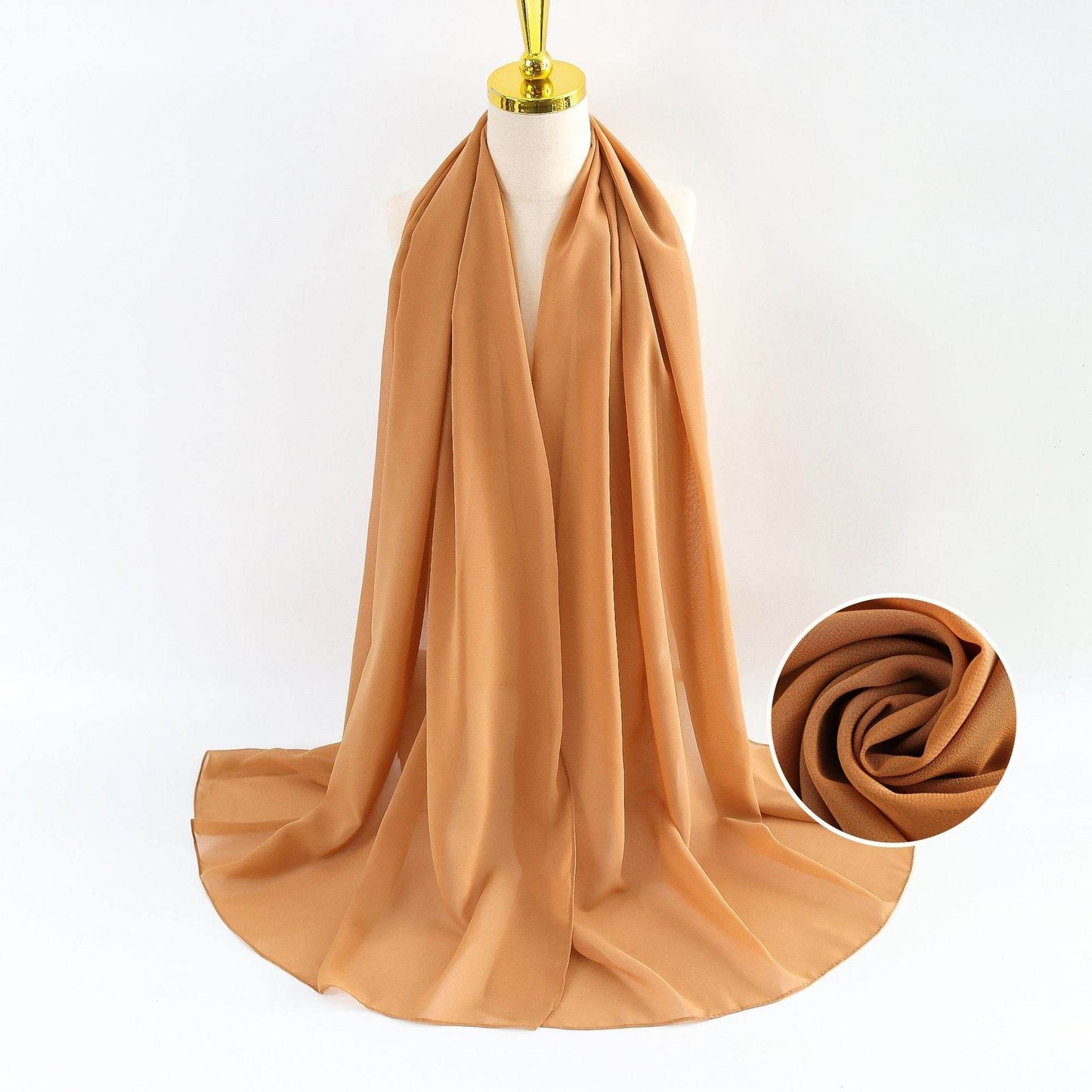 Elegant Pearl Chiffon Scarf for Women - Price Value Store