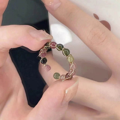 Colored crystal bead ring - Price Value Store