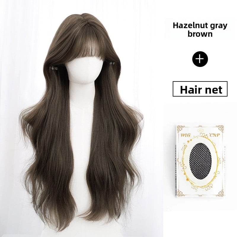 Long curly hair with bangs and a full wig - Price Value Store