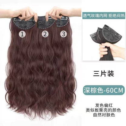 3-Piece Seamless Invisible Long Curly Hair Extensions for Women - Price Value Store