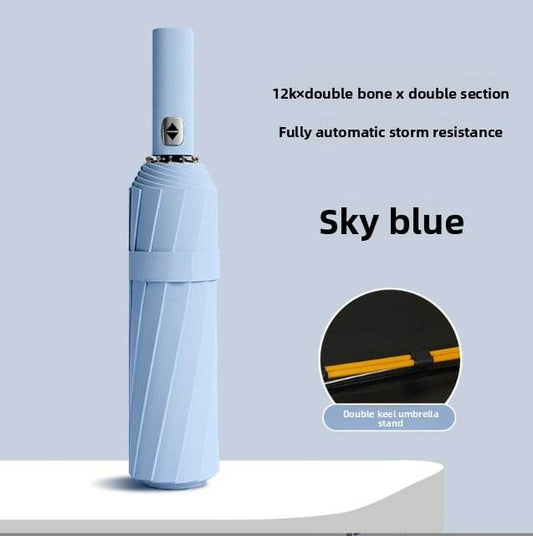 24-Bone Double Keel Fully Automatic UV Protection Umbrella - Price Value Store