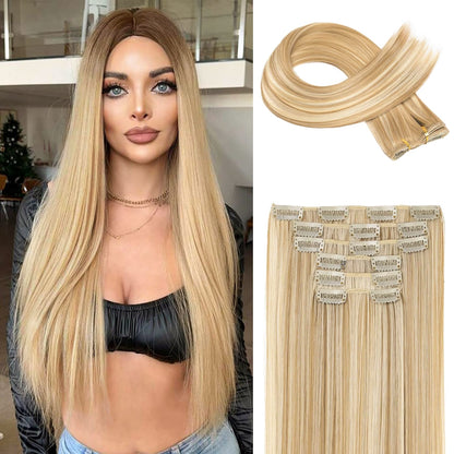 Long straight black hair wig for women