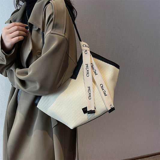 Large Capacity Bags Bags Women Premium Sense Commuter Work Shoulder Crotch Bag Class Tote Handbag - Price Value Store