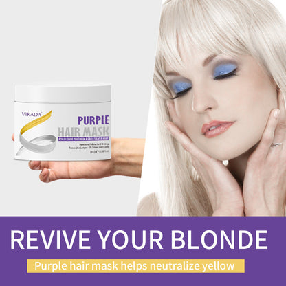 Remove the yellow to create a grayish-purple hair mask for color protection