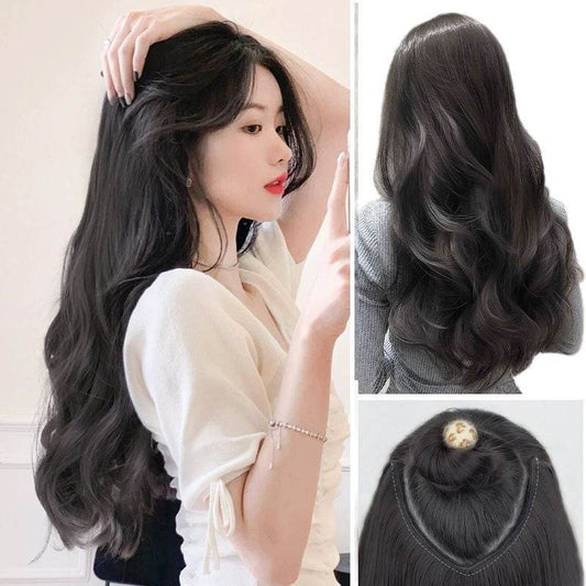 V-Shaped Fluffy Synthetic Hair Wig ? Straight/Curly (50cm/60cm) - Price Value Store
