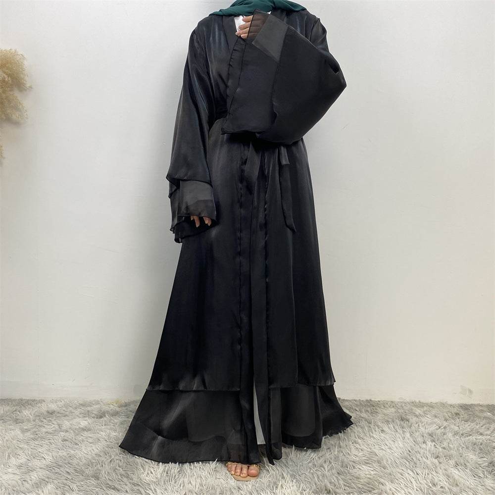 Shiny satin cardigan dress - Price Value Store
