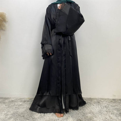 Shiny satin cardigan dress - Price Value Store