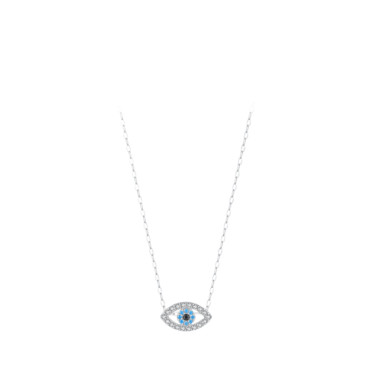 Modian S925 sterling silver micro-inlaid Devil's Eye necklace - Price Value Store