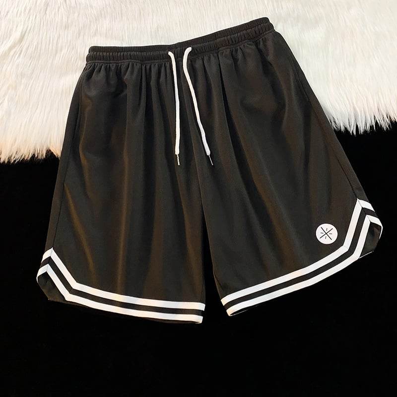 Summer Outer Wear Basketball Sports Shorts Men's Thin Casual Quick-drying Ice Silk Pants Loose All-match Five-point Pants Men's - Price Value Store