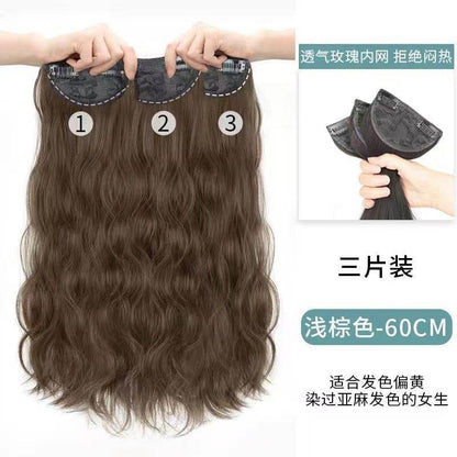 3-Piece Seamless Invisible Long Curly Hair Extensions for Women - Price Value Store